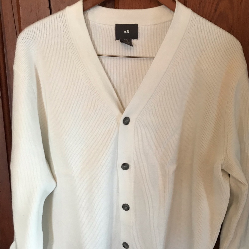 H&M Men’s Knit Ribbed Sweater Cardigan